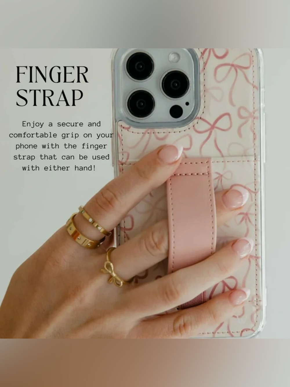 Walli iPhone 15 Pro case Rosy Ribbons